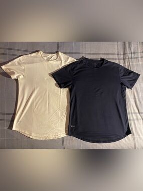 BYLT Drop-Cut Shirts Navy Blue/Cream